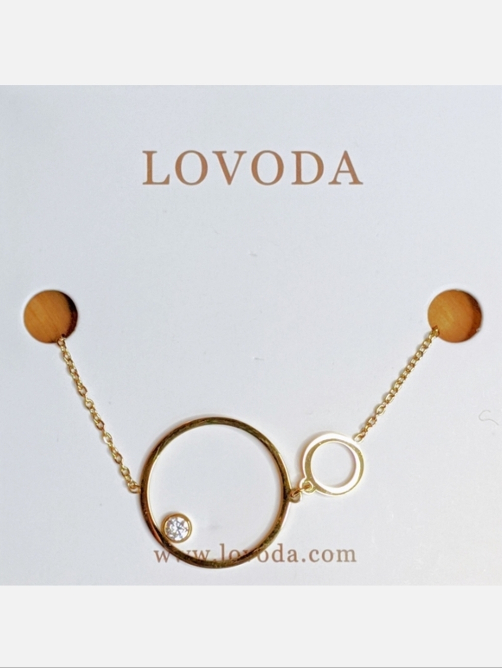 🦋LAST🦋 Lovoda 14k Gold Plated Hoop & Crystal Bracelet